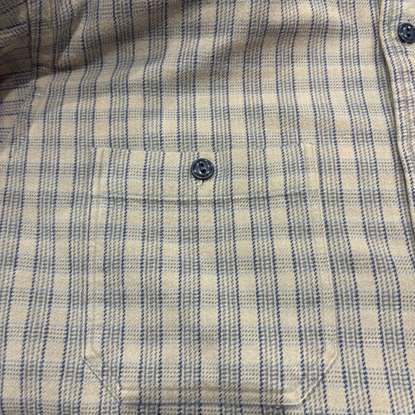 90's RRL ラルフローレン フランネルシャツ チェック グレー青 (L)/A7531S-SO