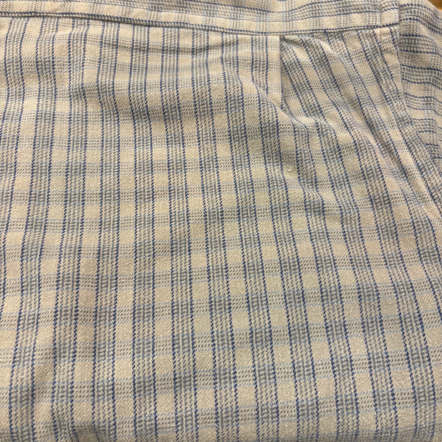 90's RRL ラルフローレン フランネルシャツ チェック グレー青 (L)/A7531S-SO