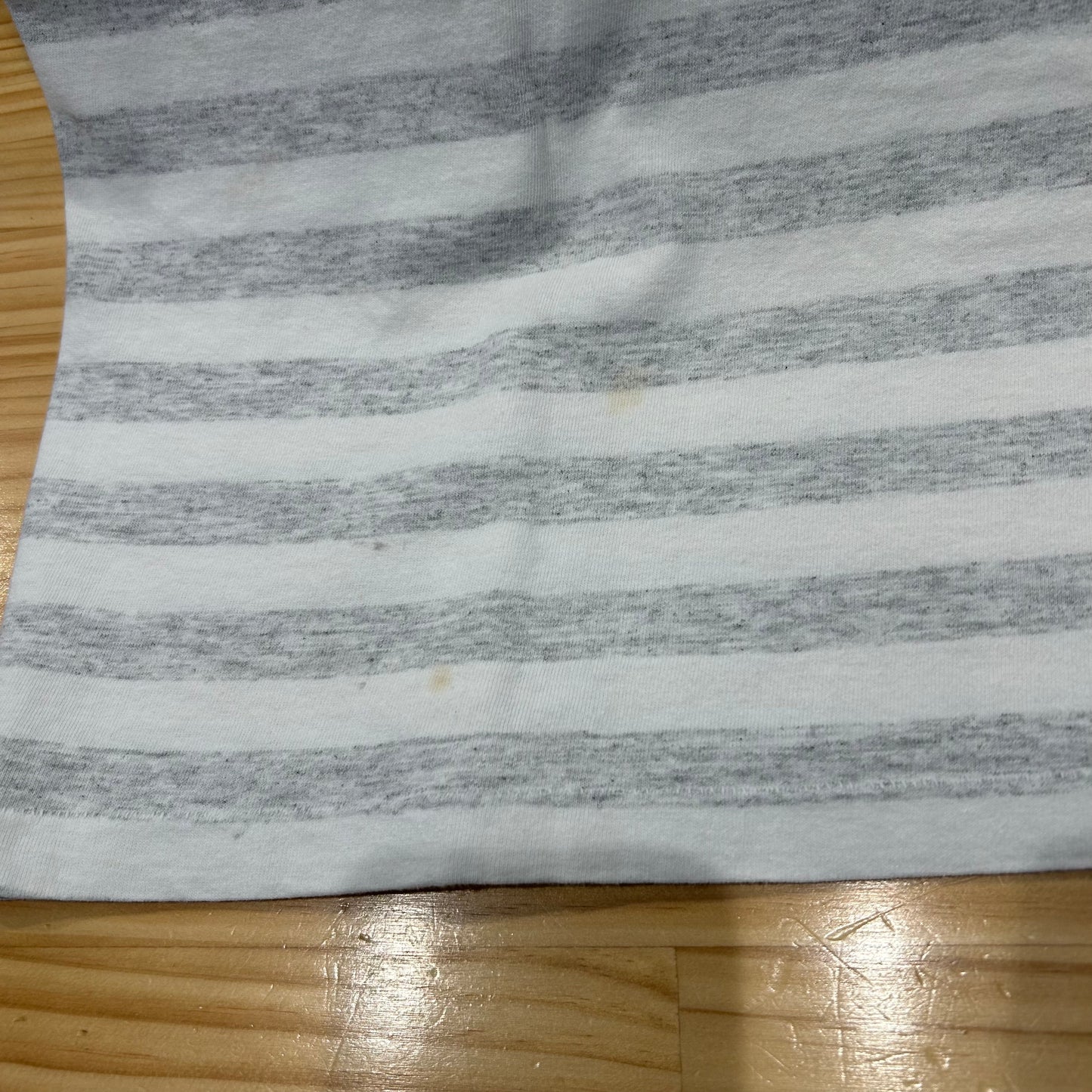 90's Velva Sheen Mickey ミッキーボーダーTシャツ グレー白(XL)/B2187T-SO