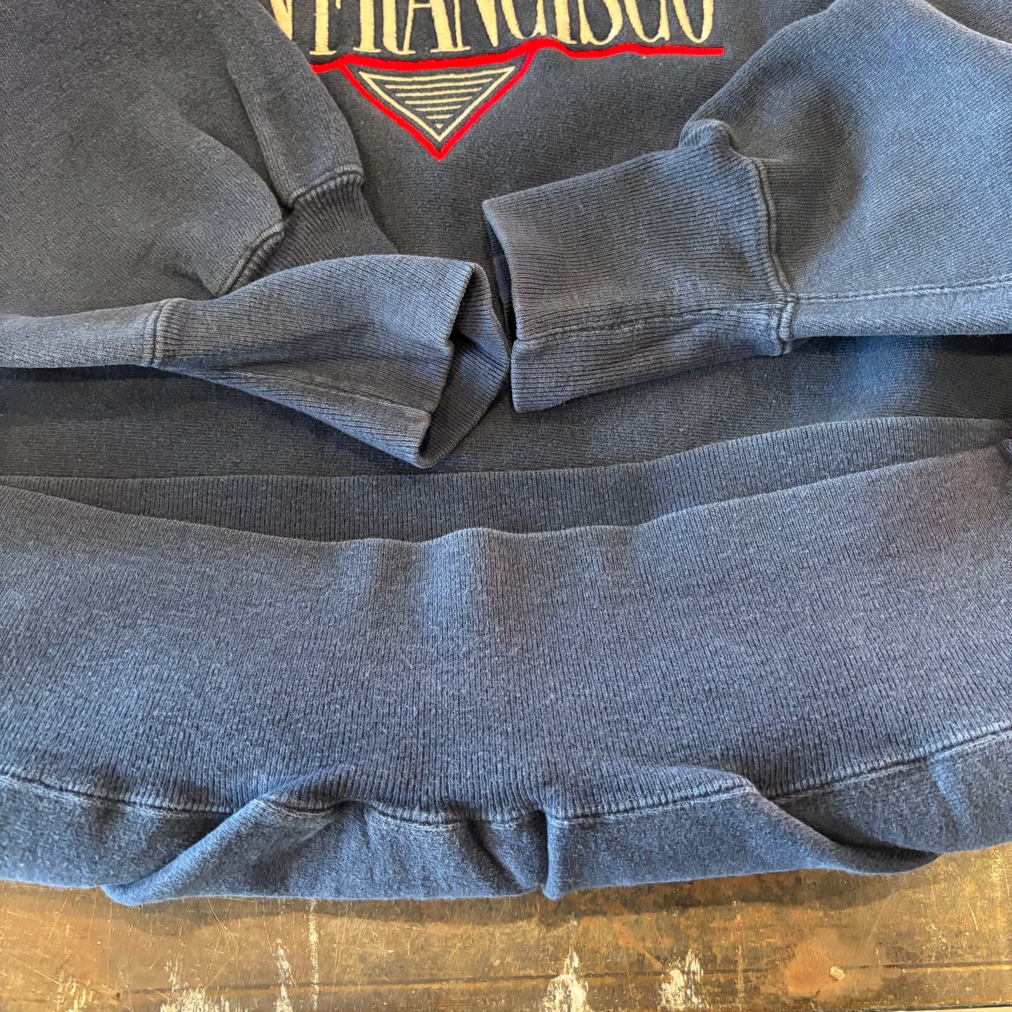 90's Champion×Crazy Shirt Reverse Weave チャンピオン リバースウィーブ SANFRANCISCO 紺(XL)/A0280R-SO