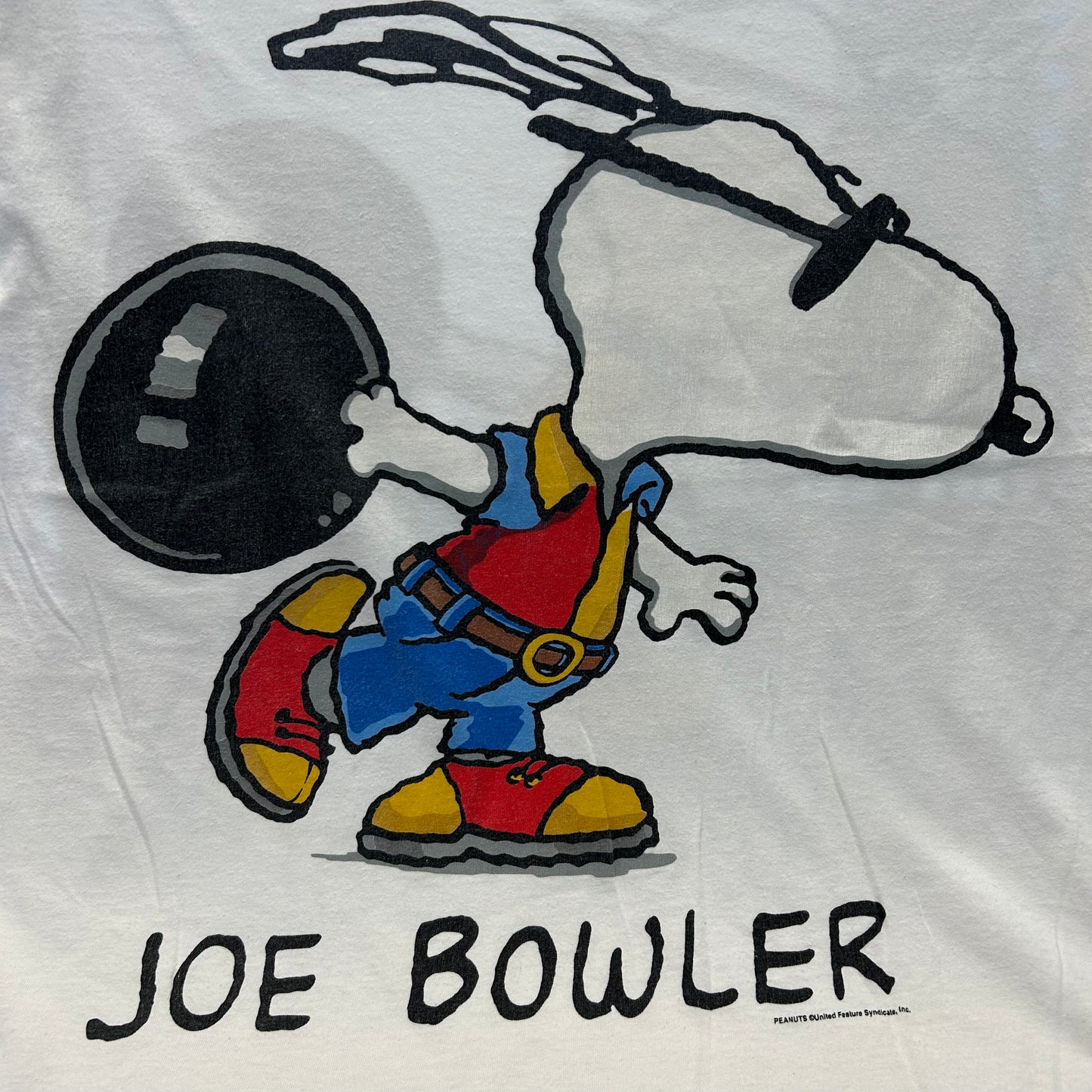 90's Changes JOE BOWLER スヌーピー 両面プリントTシャツ 白」(XL)/B2377T-SO