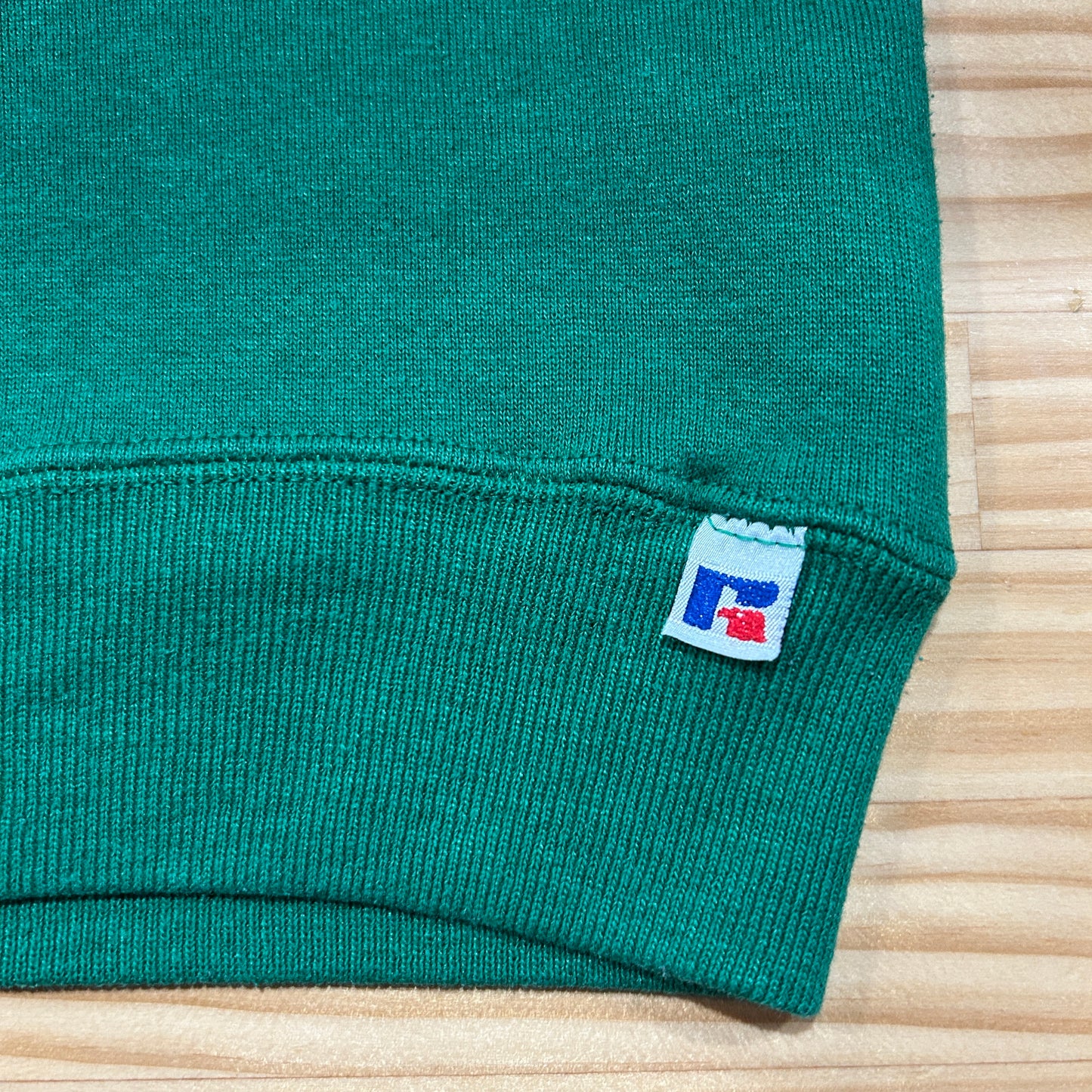 90's RUSSELL ATHLETIC ”BG" パッチ カレッジ スウェット グリーン (XL)/B0180S-SO