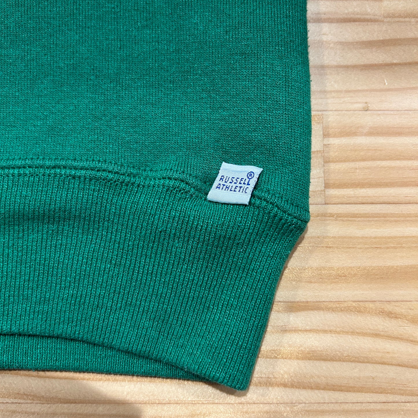 90's RUSSELL ATHLETIC ”BG" パッチ カレッジ スウェット グリーン (XL)/B0180S-SO