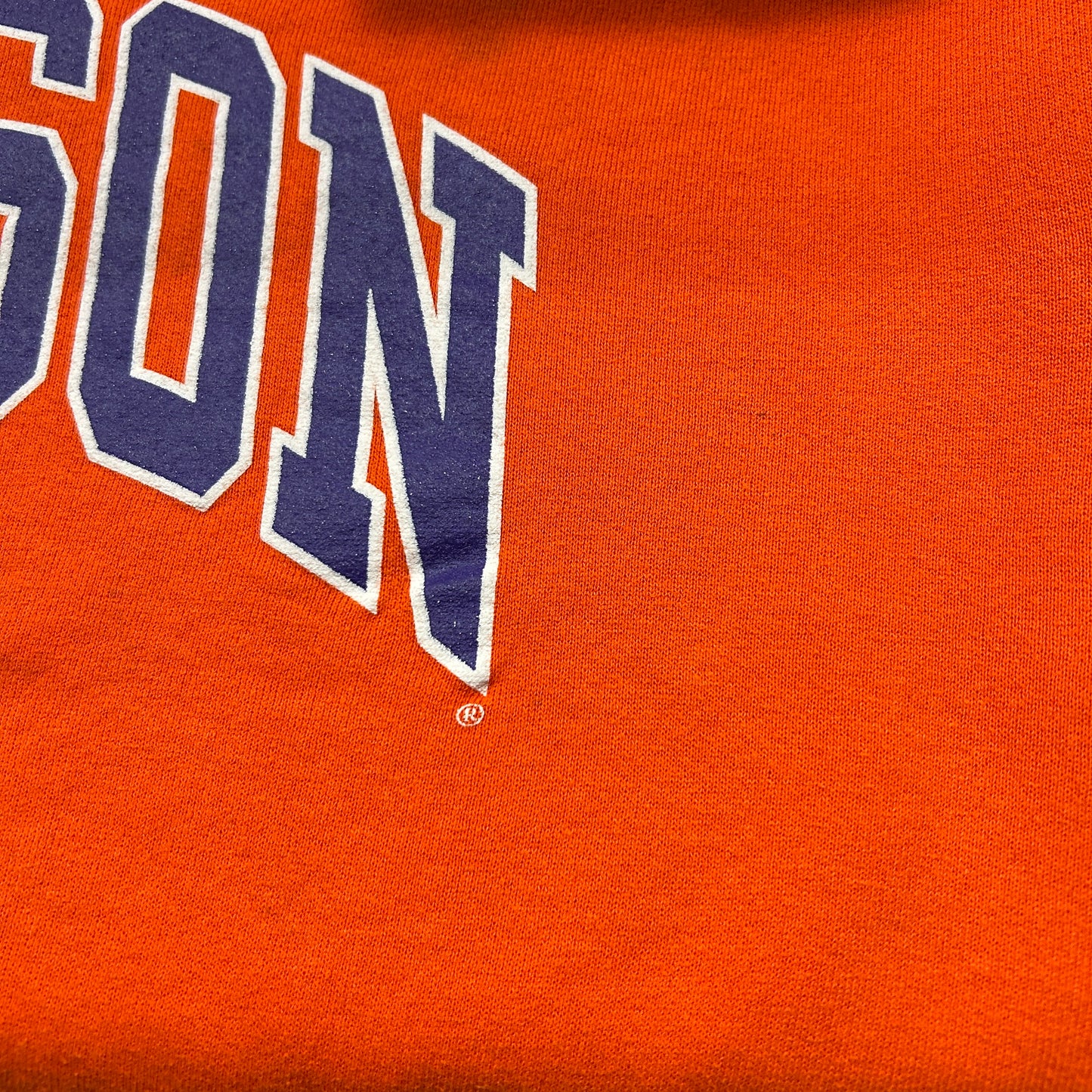 90's ~ RUSSELL ATHLETICS ”CLEMSON” カレッジ スウェット オレンジ (不明)/B1594S-SO