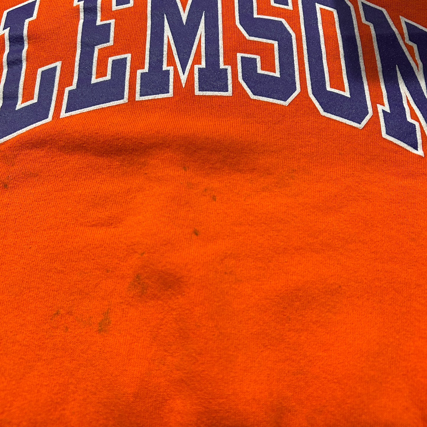 90's ~ RUSSELL ATHLETICS ”CLEMSON” カレッジ スウェット オレンジ (不明)/B1594S-SO