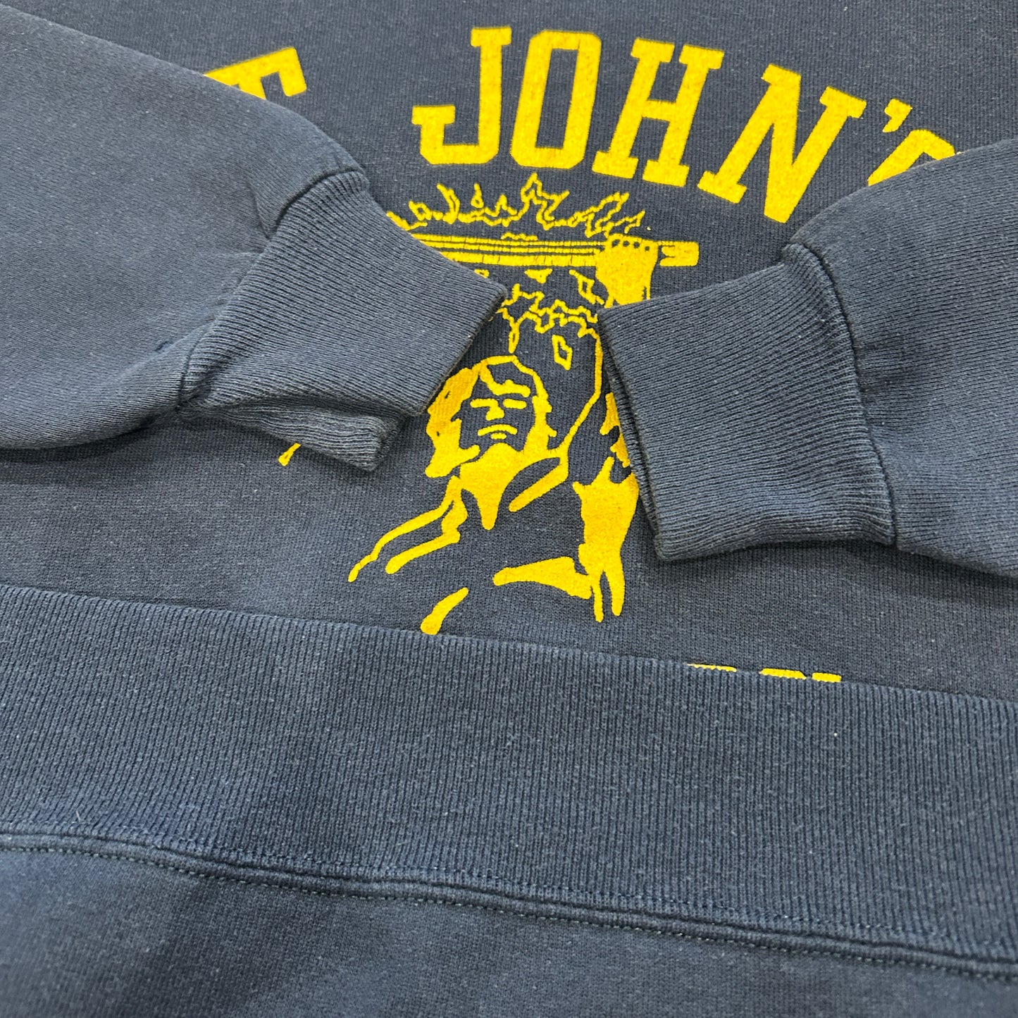 90's RUSSELL ATHLETICS ”ST. JOHN'S TITANS" カレッジ スウェット ネイビー (L)/B1578S-SO