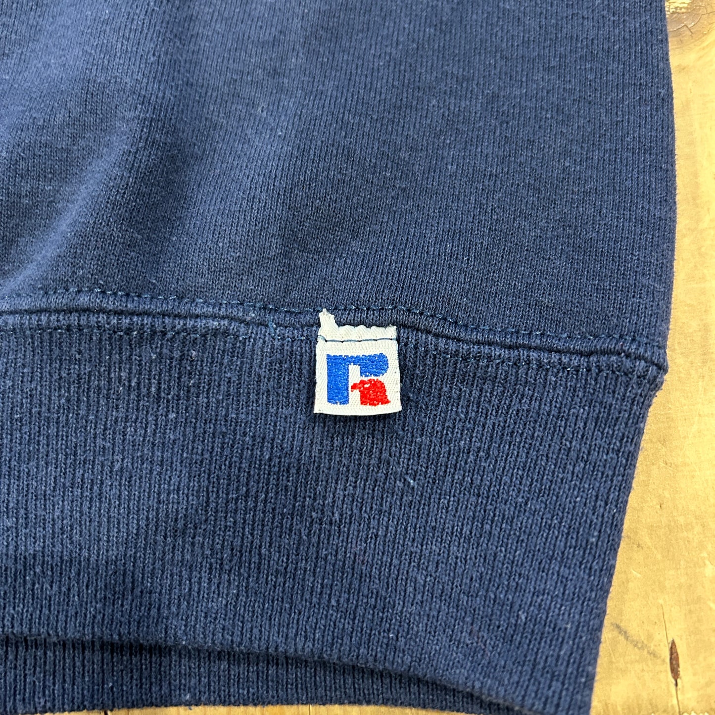 90's RUSSELL ATHLETICS ”ST. JOHN'S TITANS" カレッジ スウェット ネイビー (L)/B1578S-SO