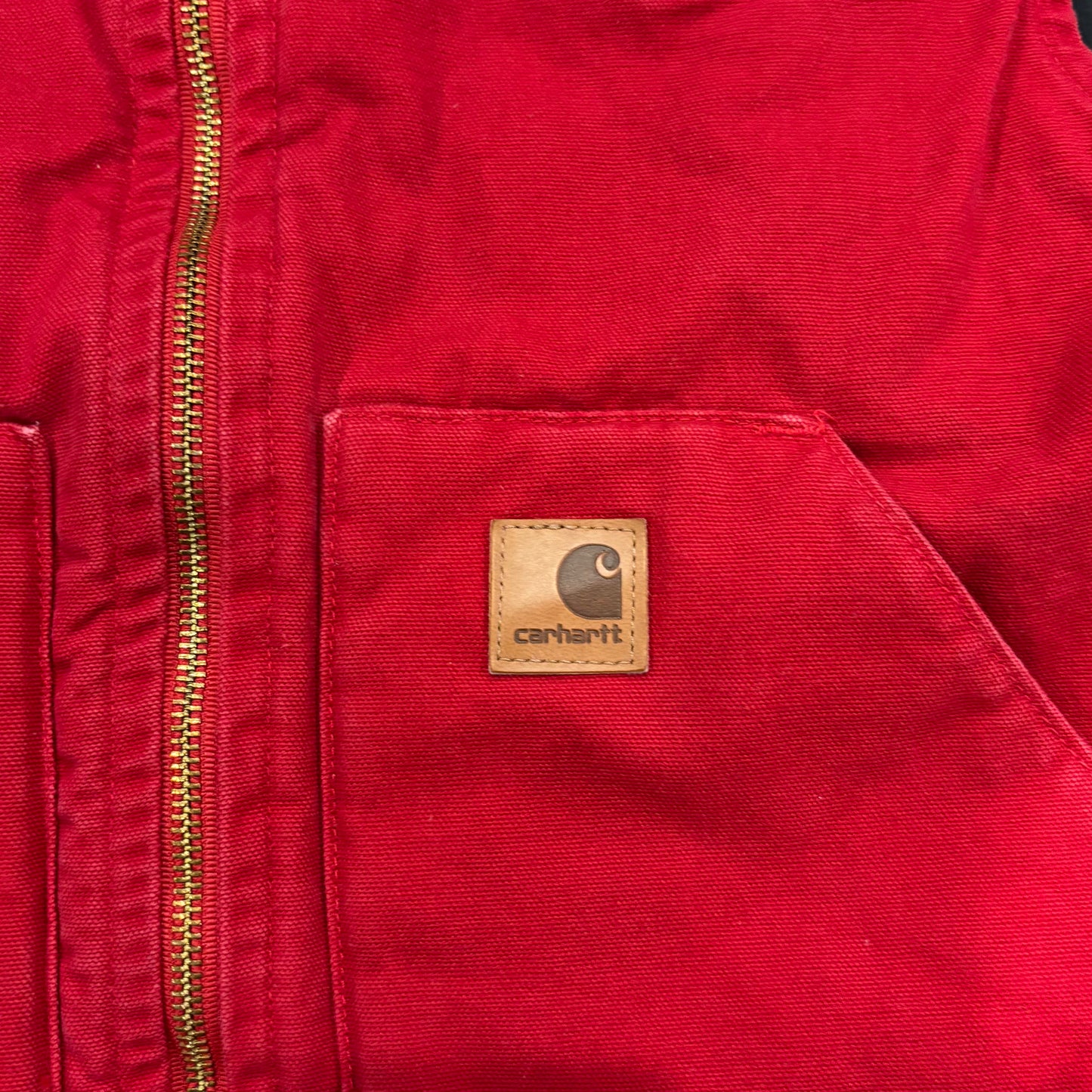 00's Carhartt カーハート ダックベスト レッド (M-Regular) /B0799V-SO