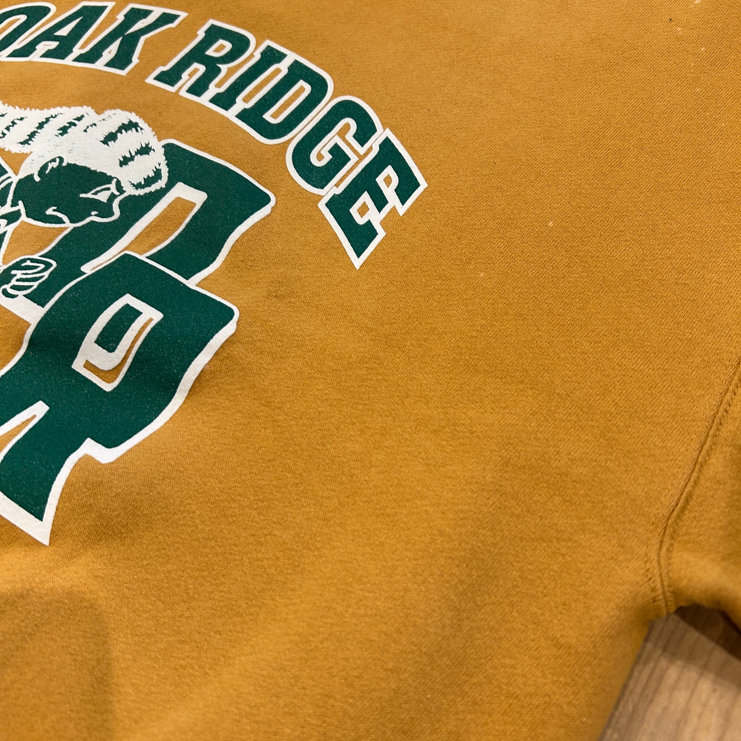 00's RUSSELL ATHLETIC ”OAK RIDGE" カレッジ スウェット マスタード(XL)/B2847S-SO