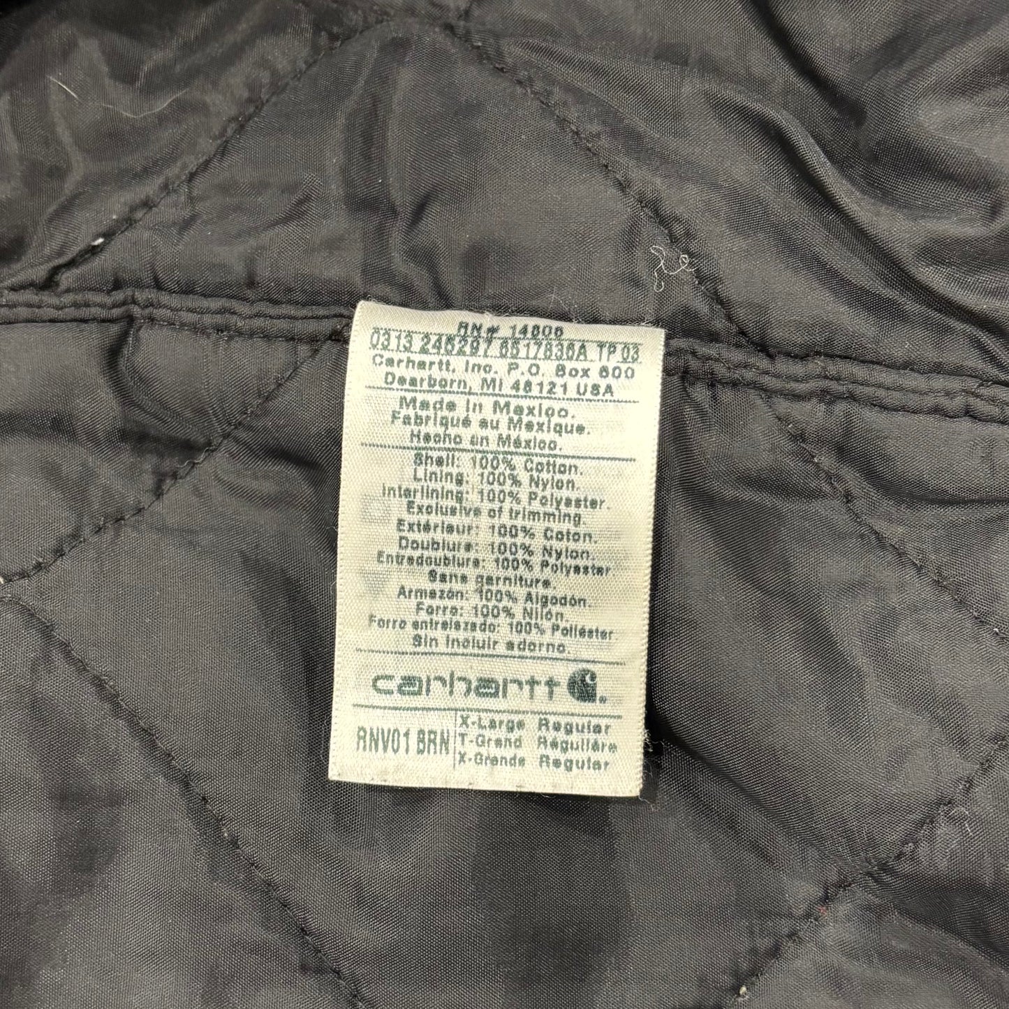 00's Carhartt カーハート ダックベスト RNV01 BRN (XL-Regular) /B0987V-SO