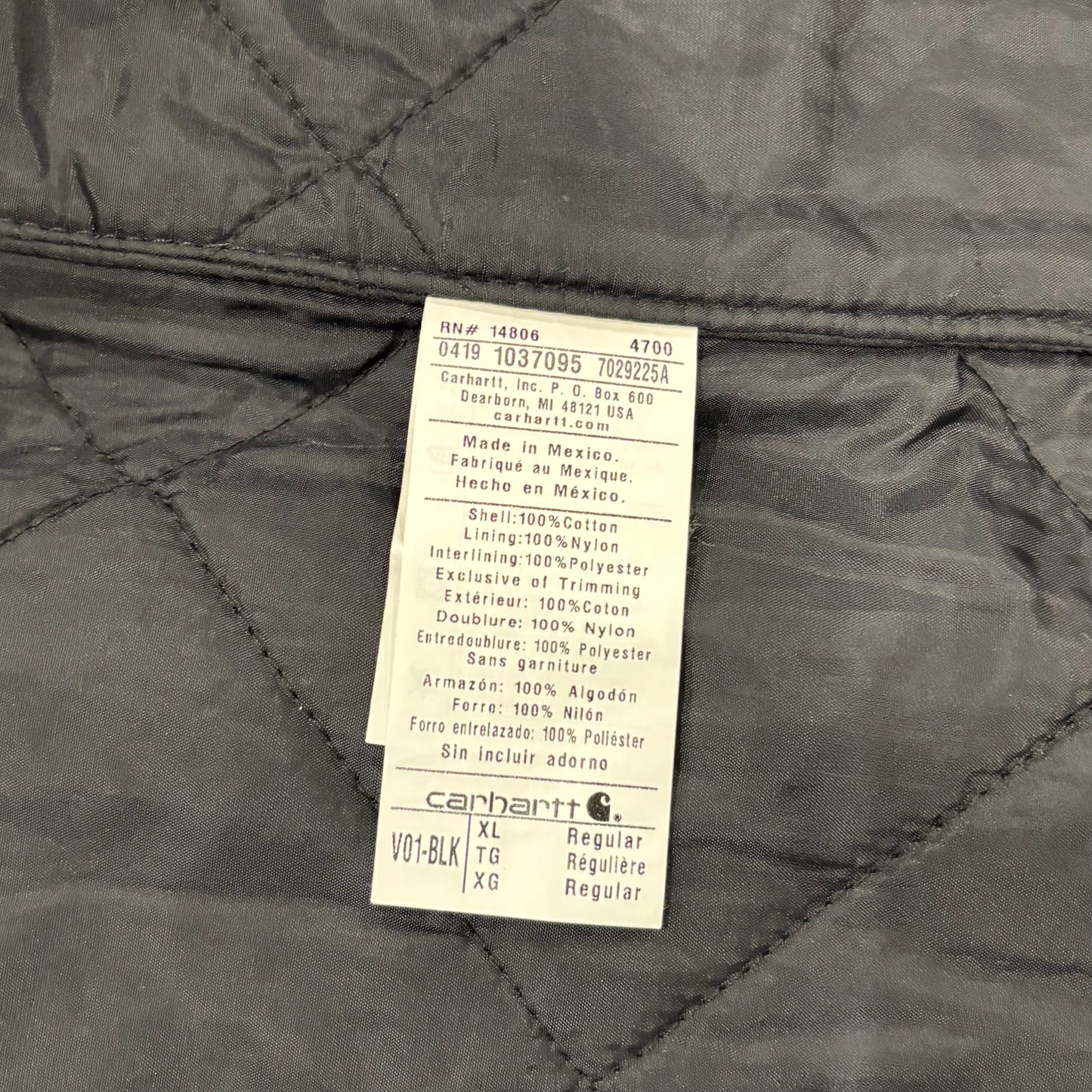 00's Carhartt カーハート ダックベスト V01-BLK(XL-Regular)/B0893V-SO