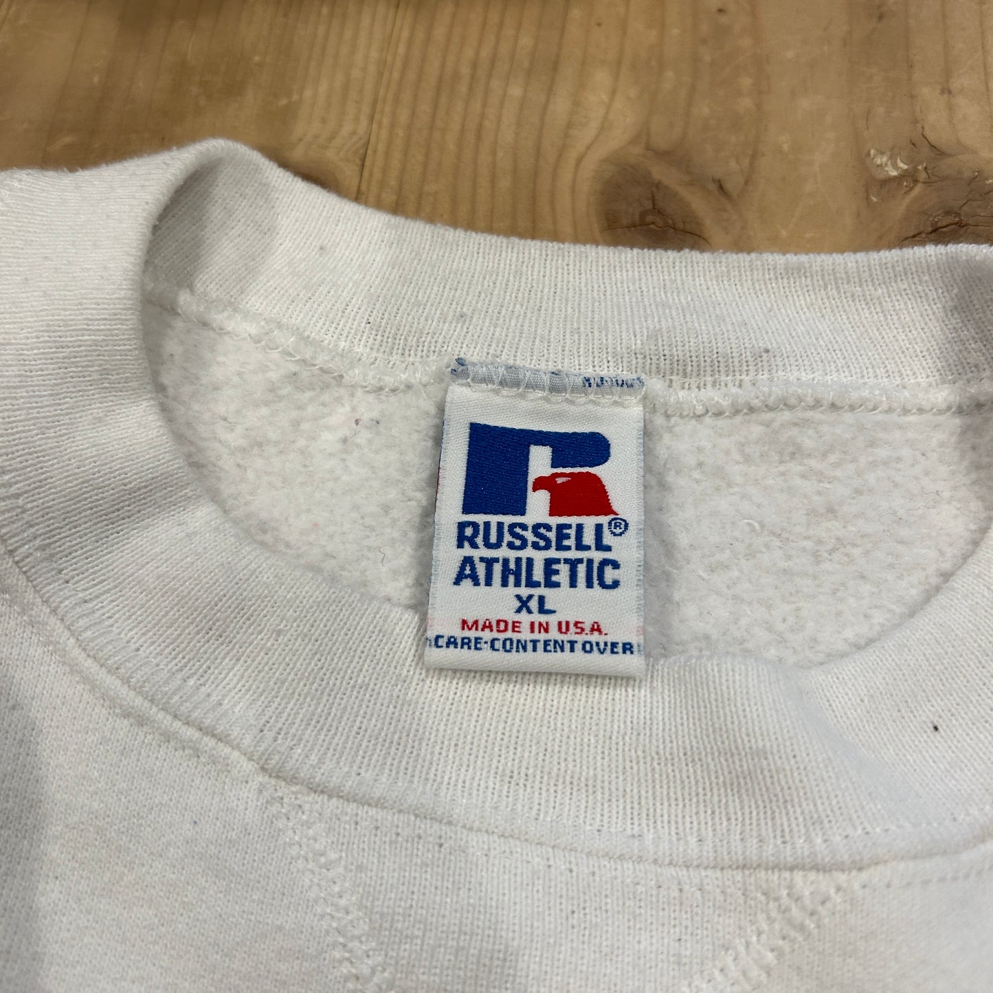 90's RUSSELL ATHLETIC "ALABAMA" カレッジ スウェット ホワイト (XL)/A5608S-SO