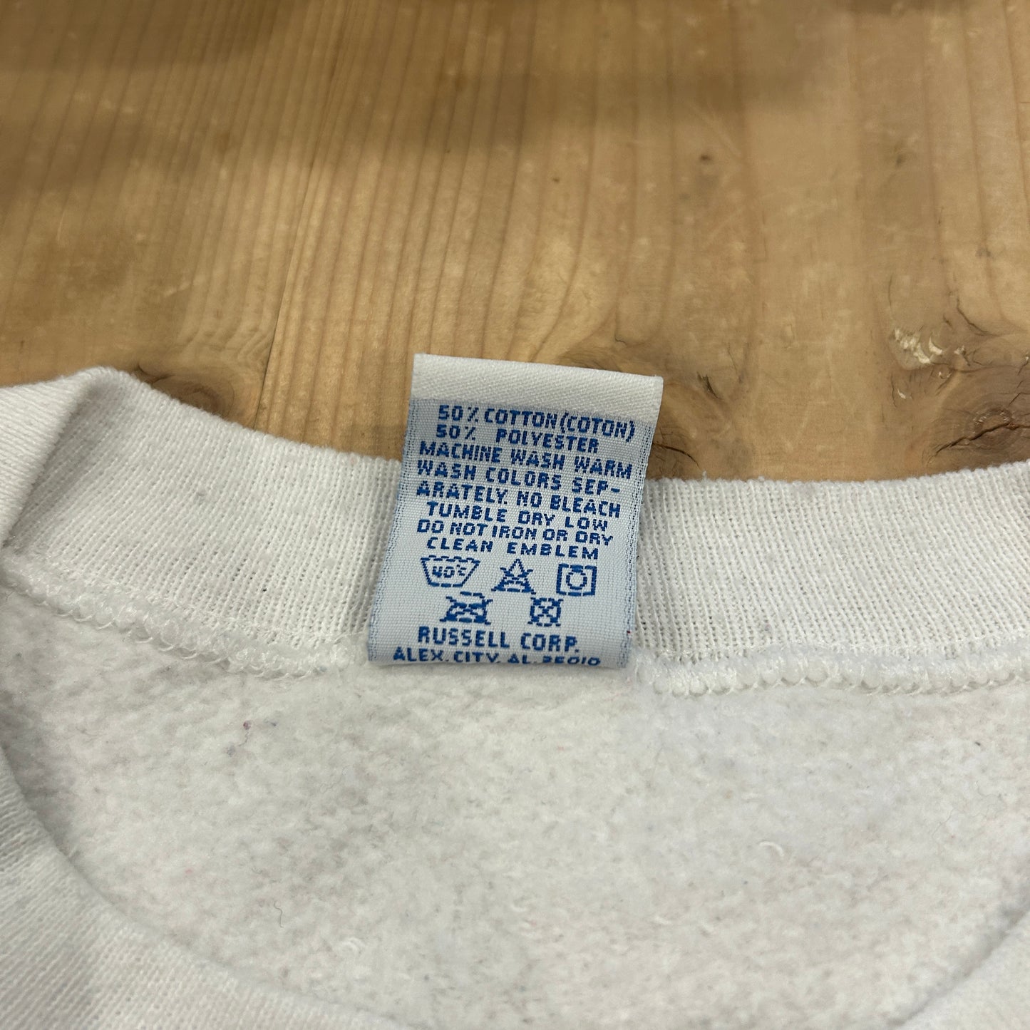 90's RUSSELL ATHLETIC "ALABAMA" カレッジ スウェット ホワイト (XL)/A5608S-SO