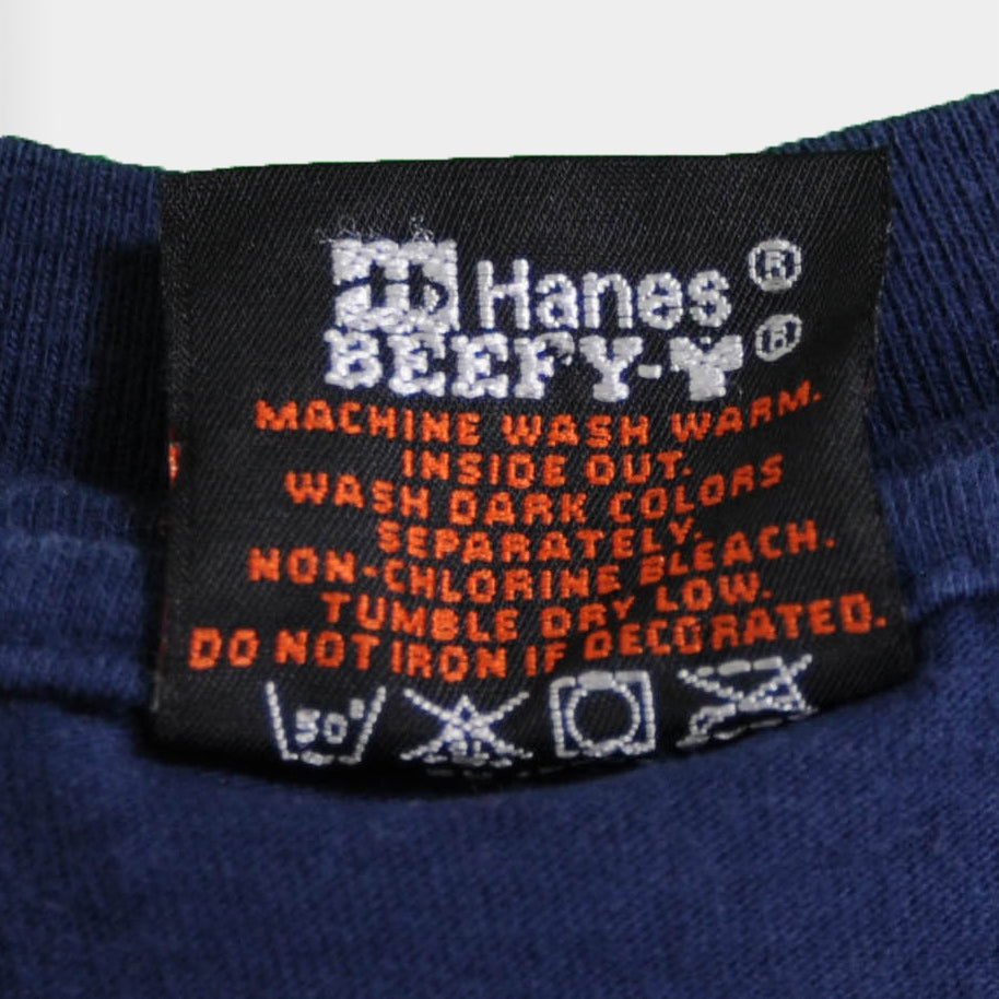 90's Harley Davidson ハーレー PROUD&FEARLESS 狼イーグルTシャツ 青(M)/A3923T-SO
