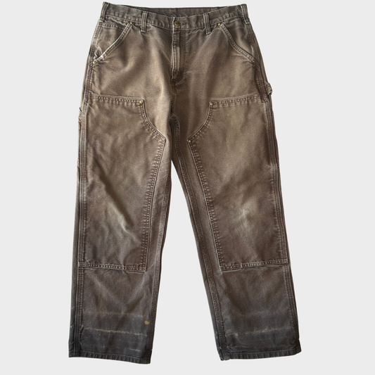 00’s Carhartt ダブルニー DKB ダークブラウン (32×30)/C0443P-SO