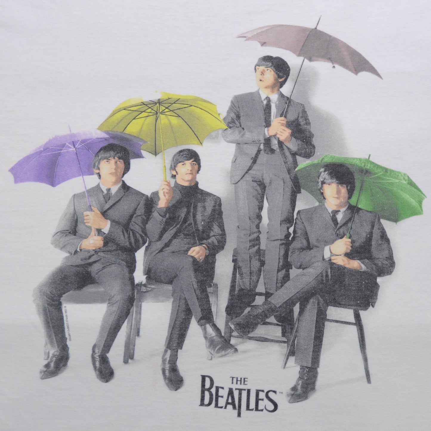 90's The Beatles Rain アンブレラTシャツ　(L)/A1771T-S