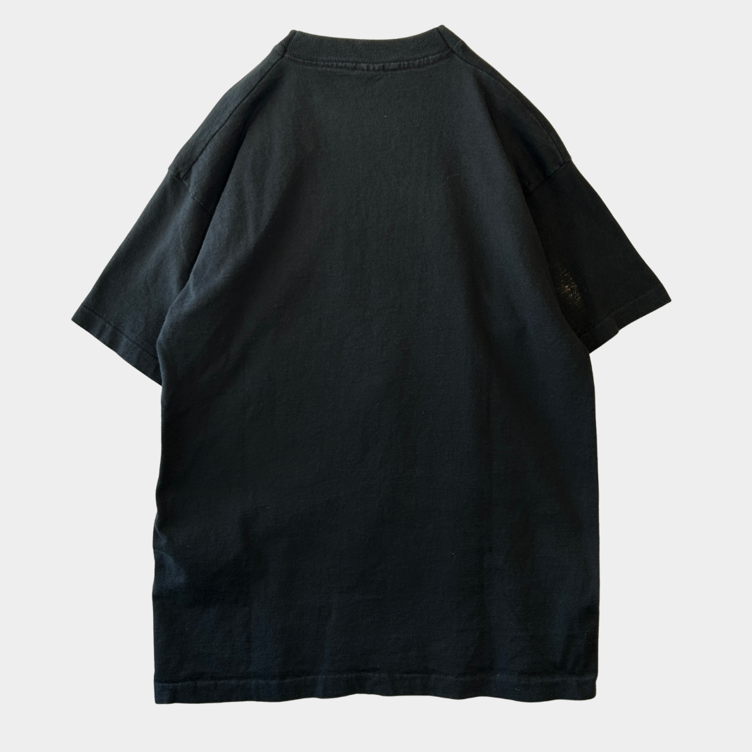 80's  STUART KATT "CAT WANTS A DRINK" ネコ アートTシャツ 黒 (L)/C0912T-SO