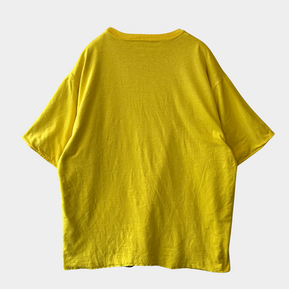 90's Russell ラッセル ダブルフェイスTシャツ 黄色紫(XL)/A6817T-SO