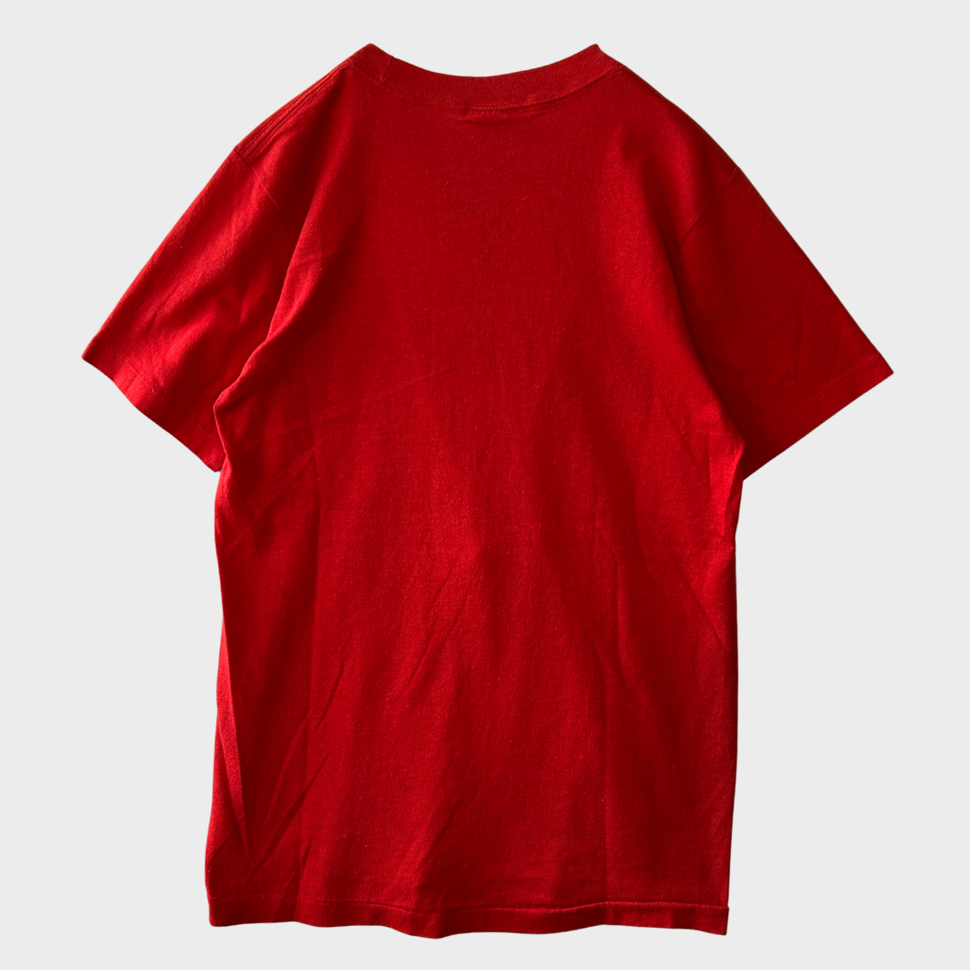 80's Champion NEBRASKA ネブラスカ・コーンハスカーズ スポーツTシャツ 赤 (M)/A3808T-SO