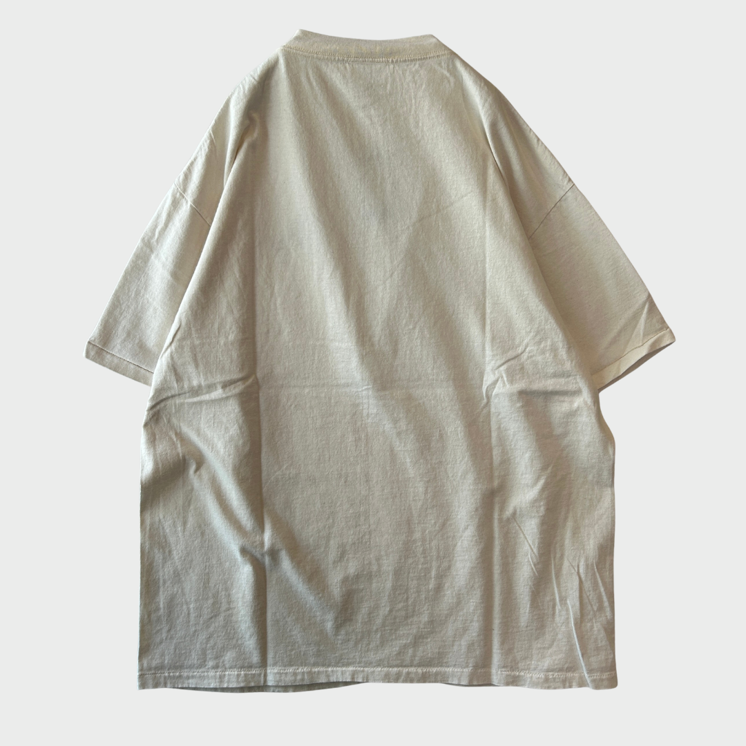 90's ONEITA Yogi Bear ヨギ・ベア 刺繍キャラクターTシャツ アイボリー(XL)/B3949T-SO