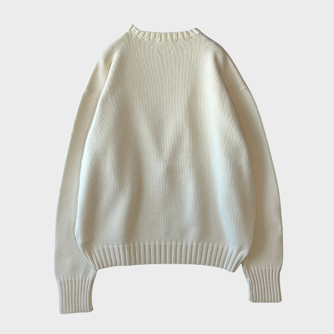 Polo by Ralph Lauren ラルフローレン コットンニット ホワイト (L)/B3386K-SO