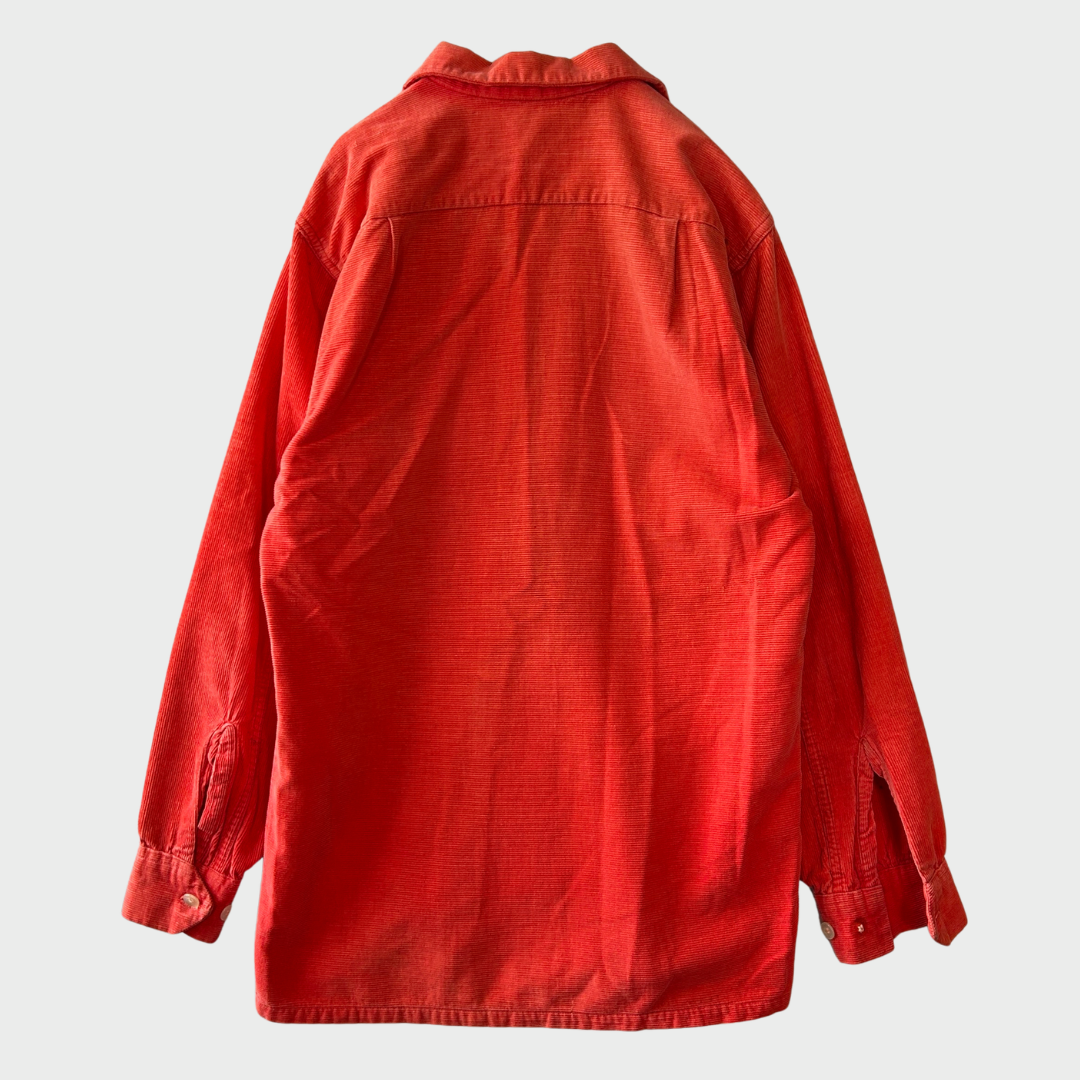 50's Campus 横畝コーディロイ オープンカラーシャツ オレンジ (S相当)/B3505SH-SO