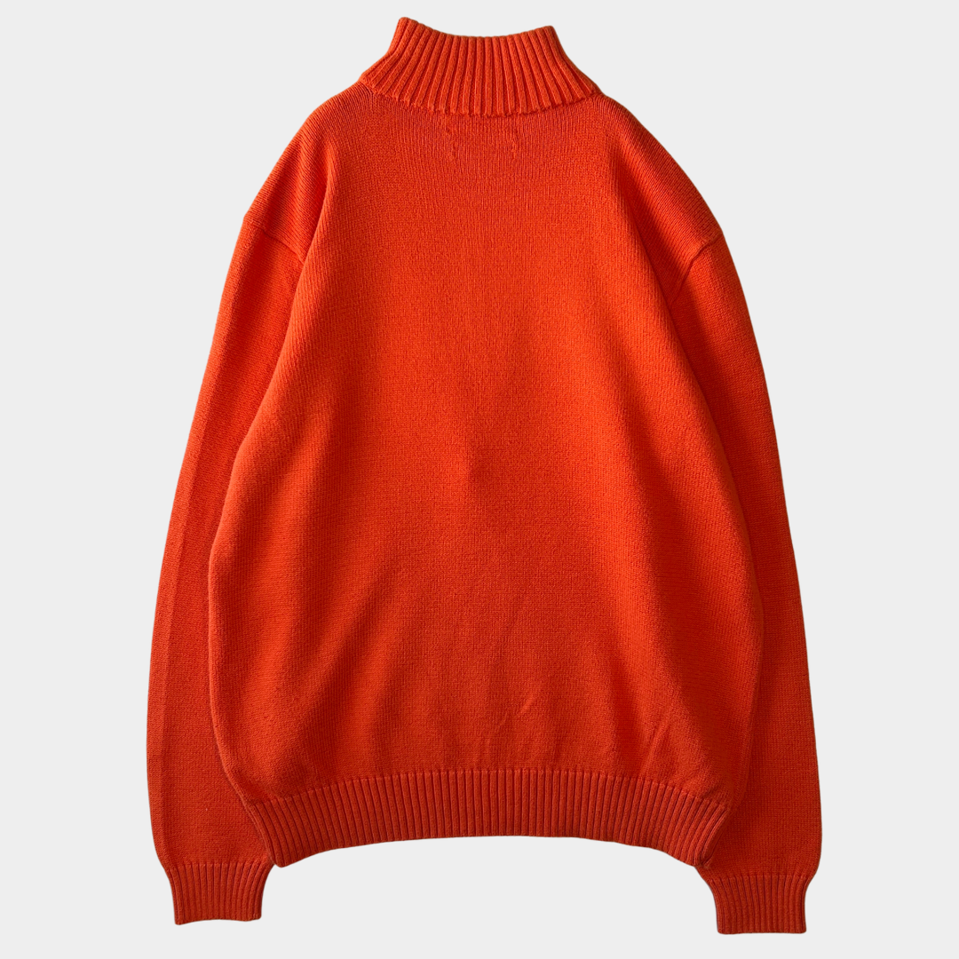 00's Polo by Ralph Lauren ラルフローレン ハーフジップニット オレン (L)/B3109K-SO