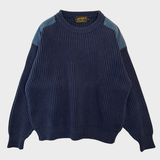 90's  Eddie Bauer  コマンドセーター  ネイビー M /A8140K-SO