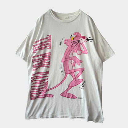 90's The PINK PANTHER ピンクパンサー キャラクターTシャツ アニメ 白(One Size)/B2150T-SO