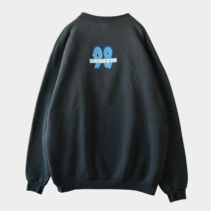 90's Walt Disney World  ミッキーマウス ファンタジア 98’ プリントスウェット 黒(XXL)/C0326S-SO