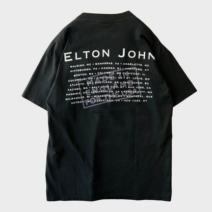 90's  Sports wear  ELTON JOHN  ツアーTシャツ 黒 L /A7459T-SO