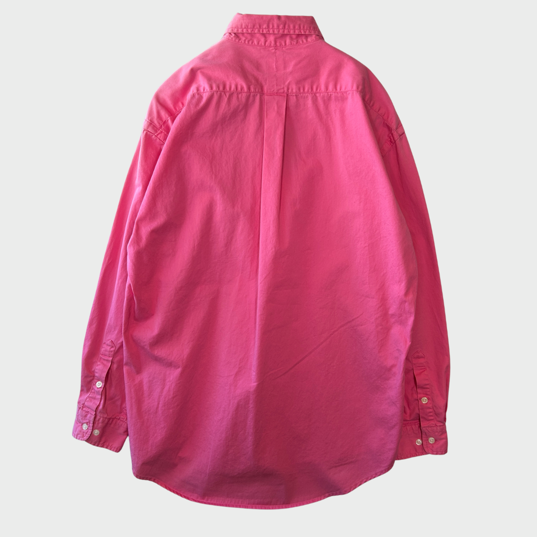 00's Ralph Lauren ラルフローレン 無地シャツ ピンク (L)/B1527S-SO