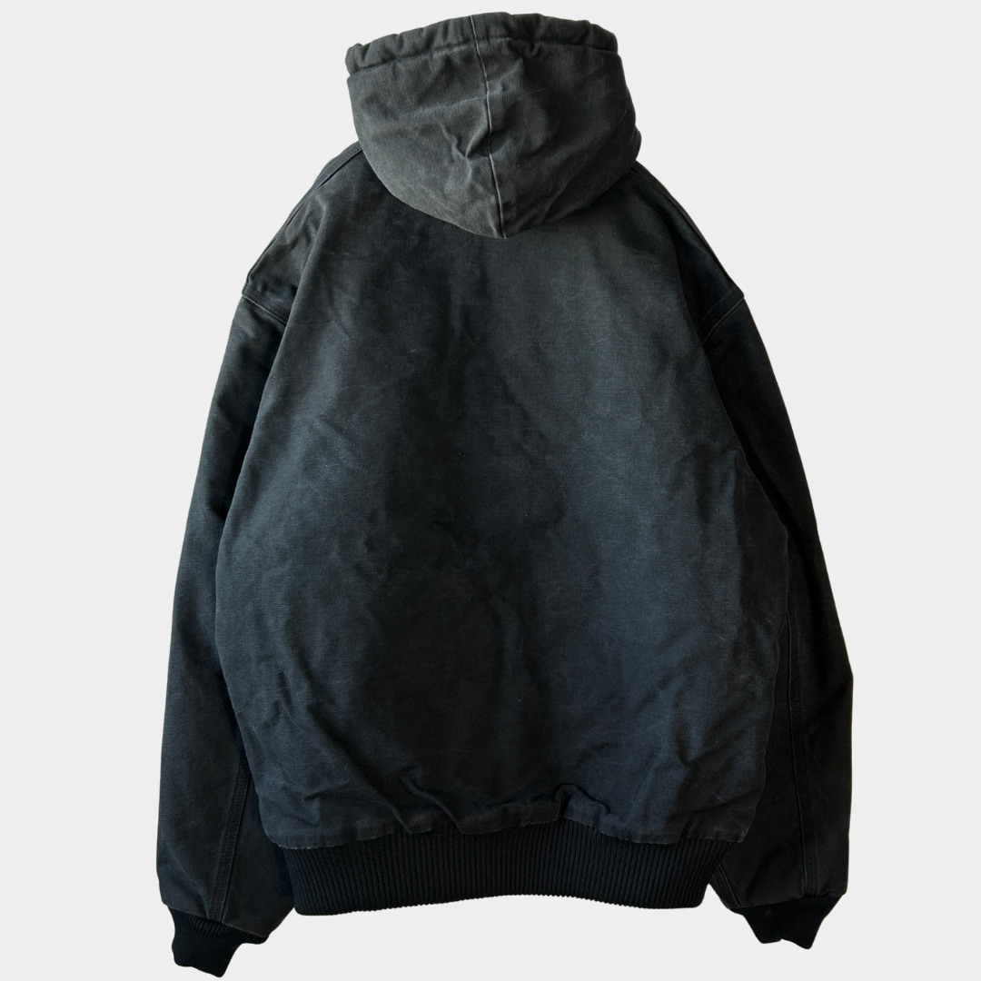 90's  Carhartt カーハート  アクティブジャケット 企業刺繍 黒 J04 BLK (XL)/B3404J-SO