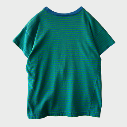 90's DOCKERS ドッカーズ ボーダーTシャツ 青・緑 (L) B4018T-SO