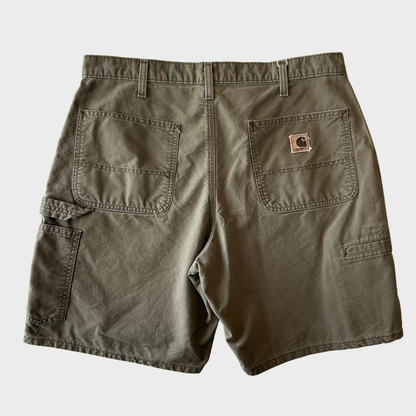 00's Carhartt カーハート ダック ハーフパンツ ブラウン系 (サイズ不明 w35相当)/B4028P-SO