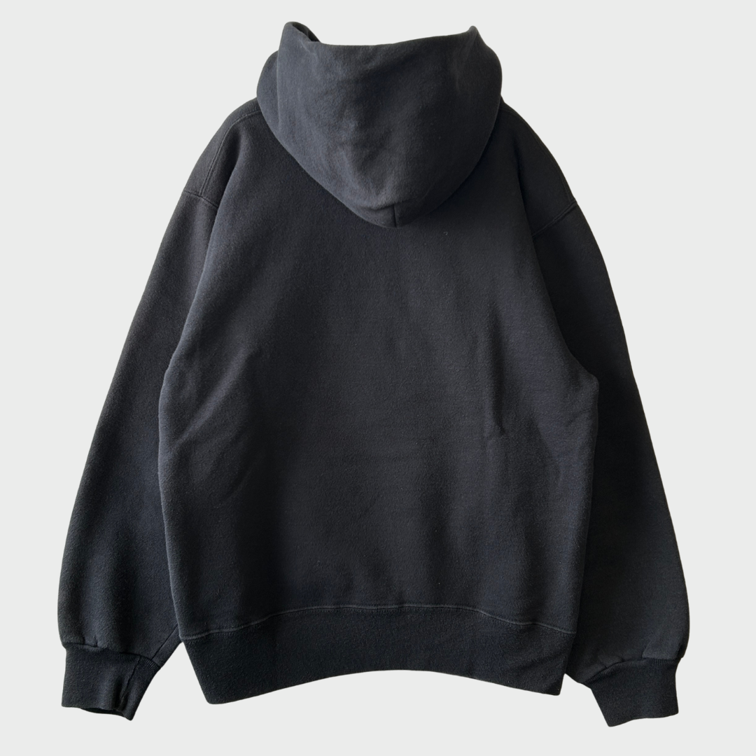 90's Champion チャンピオン 刺繍 スウェット フーディー ブラック (L) /B3003S-SO