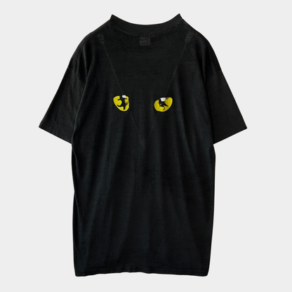 80's "CATS" ミュージカルTシャツ 黒 (サイズ不明)/C0502T-SO