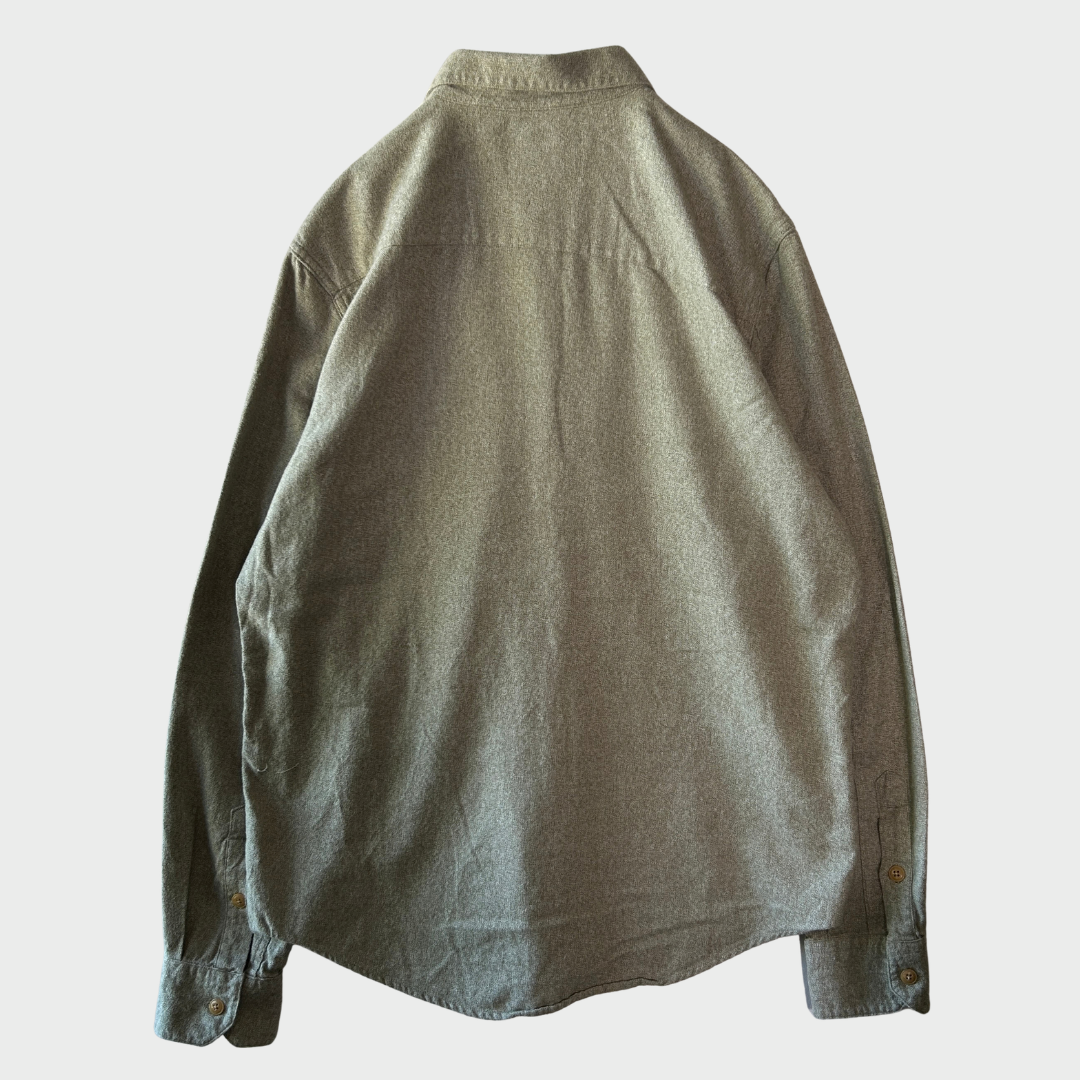 00's VOLCOM ボルコム GENUINE VOLCOM BRAND JEANS "POWELL L/S" フランネルシャツ セージグリーン (M)/B4191SH-SO