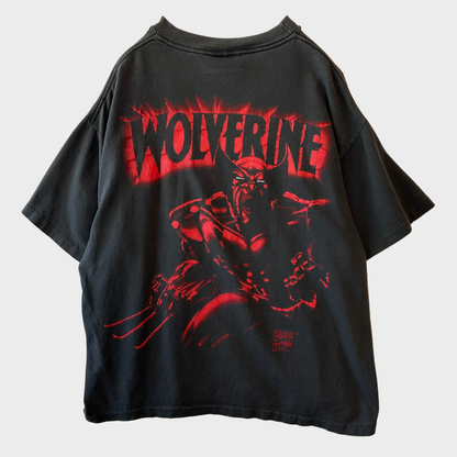 00's MARVELコミックス X-MEN ウルヴァリン プリントTシャツ 黒(サイズ不明)/B3070T-SO