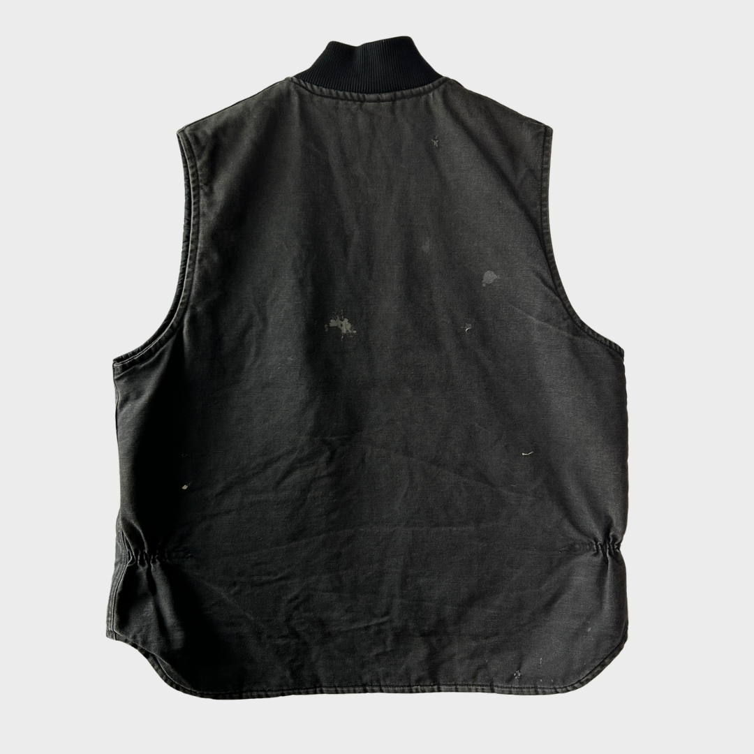 90's Carhartt カーハート ダックベスト U01 BLK ワークベスト(XL)/B3398V-SO