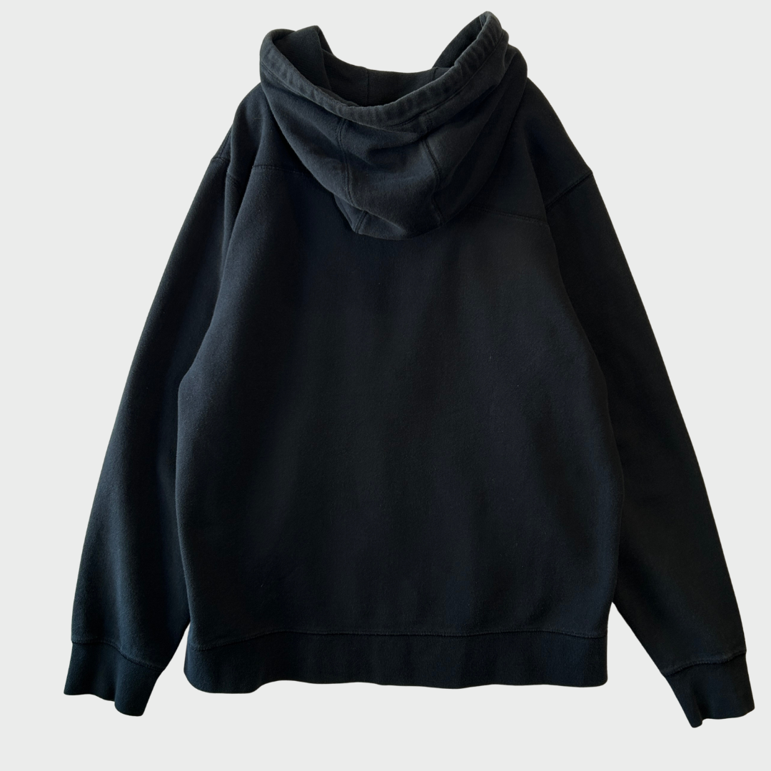 00's VOLCOM ボルコム ストーンロゴ刺繍 オリジナルジップトップ フルジップパーカー ブラック(サイズ不明 M相当)/B4240S-SO