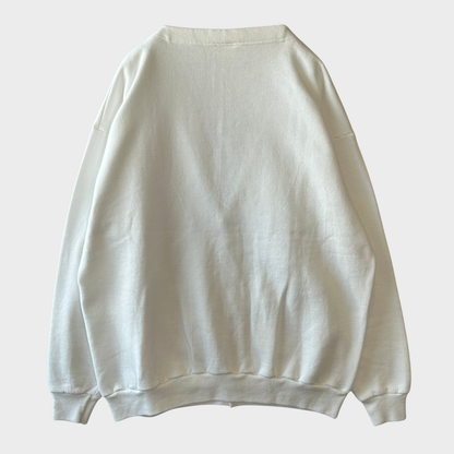 90's Disney ディズニー Mickey Mouse ミッキー スウェットカーディガン 白 (サイズ不明)/A7768S-SO