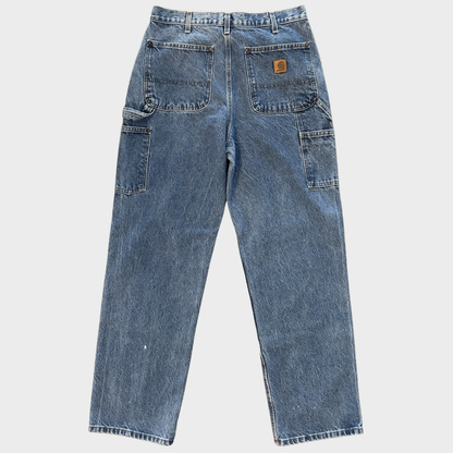 00's Carhartt カーハート ダブルニー デニムペインターパンツ B73 DST (33×32)/C0457P-SO