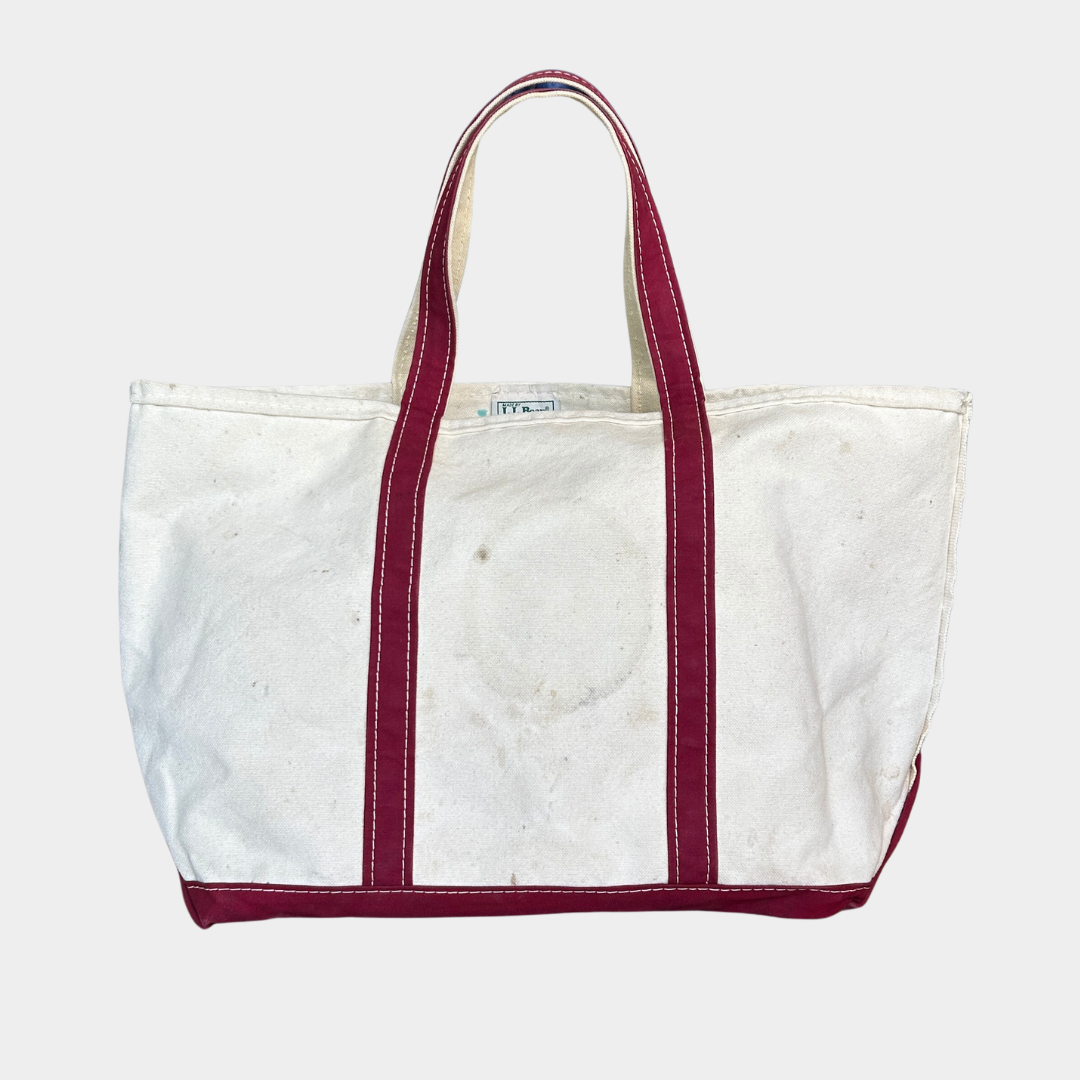 90's L.L.Bean Boat&Tote キャンバストートバッグ バーガンディー /A9306AC-SO