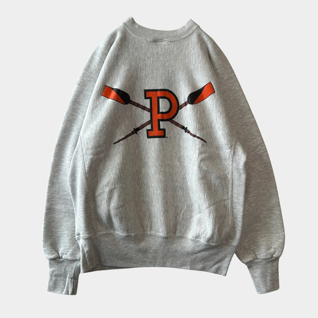 90's Rugged Sweat Princeton Crew プリンストン カレッジスウェット リバースウィーブタイプ グレー(L)/C1669S-SO