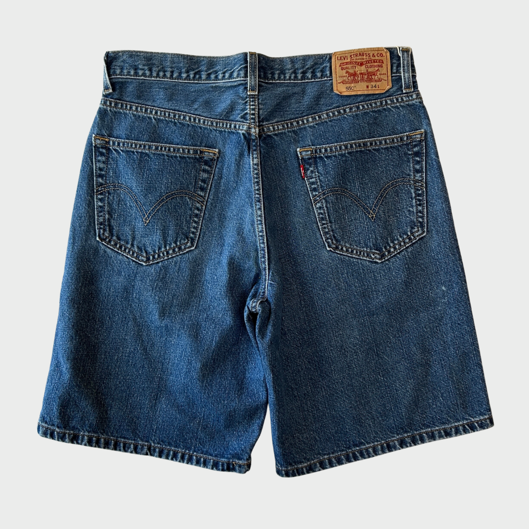 00's Levi's 550 リーバイス デニム ハーフパンツ 青 (w34)/B2810P-SO