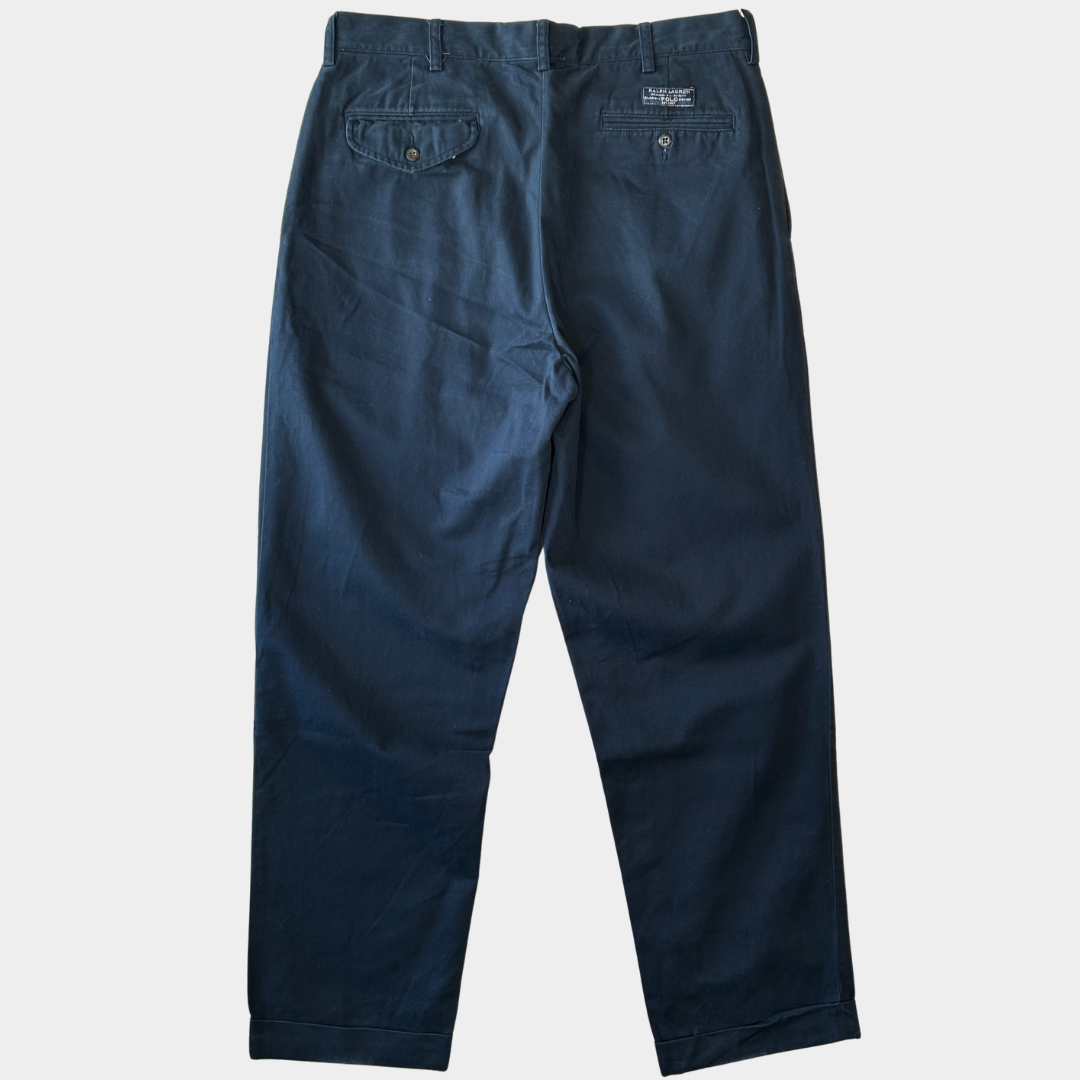 Polo Chino ラルフローレン ”HAMMOND PANT" ２タックチノ ネイビー(34×32)/A8754P-SO