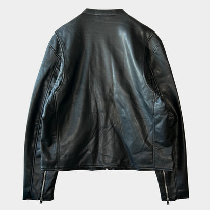 00's WHET BLU fake leather jacket フェイクレザー シングルライダース ジャケット (L)/B0554J-SO