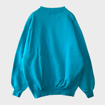 90's  Russell Athletic ラッセル High Cotton 無地スウェット ターコイズブルー (XL) /A8413S-SO