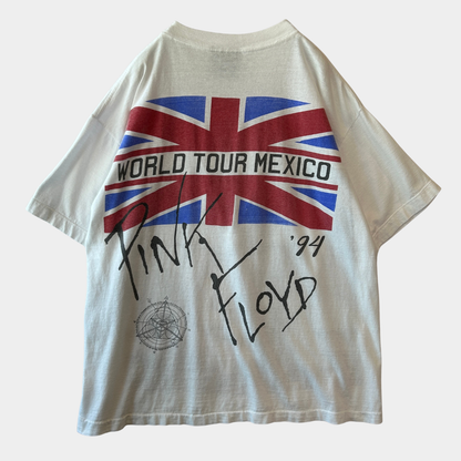 90's Pink Floyd ピンク・フロイド ”The Division Bell" ワールドツアー  メキシコ公演 ツアーTシャツ ブート 白/C1243T-SO